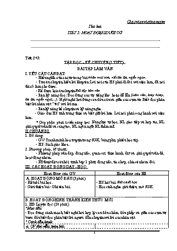 Giáo án Lớp 3 - Soạn theo Công văn 2345