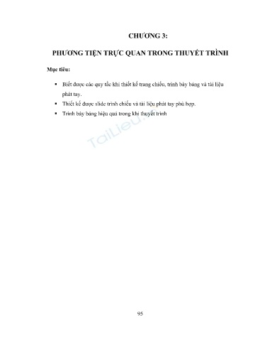 Giáo trình Kỹ năng thuyết trình - Trường Đại học Tài chính - Marketing - Lại Thế Luyện (Chương 3)