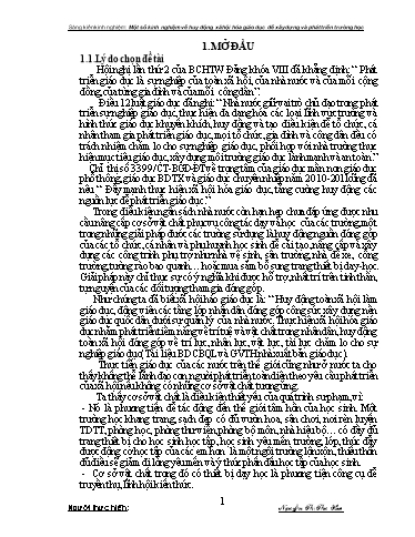 SKKN Một số kinh nghiệm về huy động xã hội hóa giáo dục để xây dựng và phát triển trường học