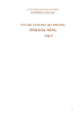 Tài liệu giáo dục địa phương Lớp 4 - Tỉnh Đắk Nông