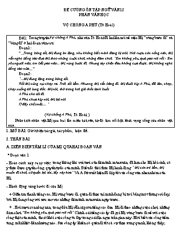 Tổng hợp Đề cương ôn tập học kì II môn Ngữ văn Lớp 12 - Văn học & Đọc hiểu + Nghị luận xã hội