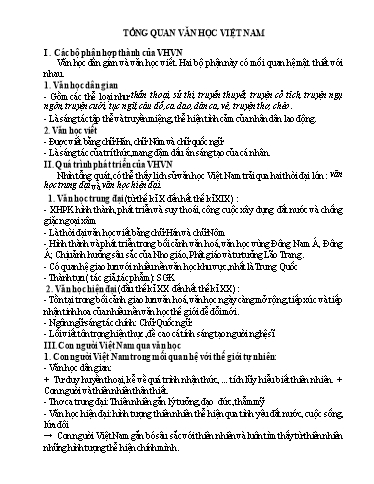 Tổng hợp kiến thức Ngữ văn Lớp 10 - Tuần 1 đến tuần 9